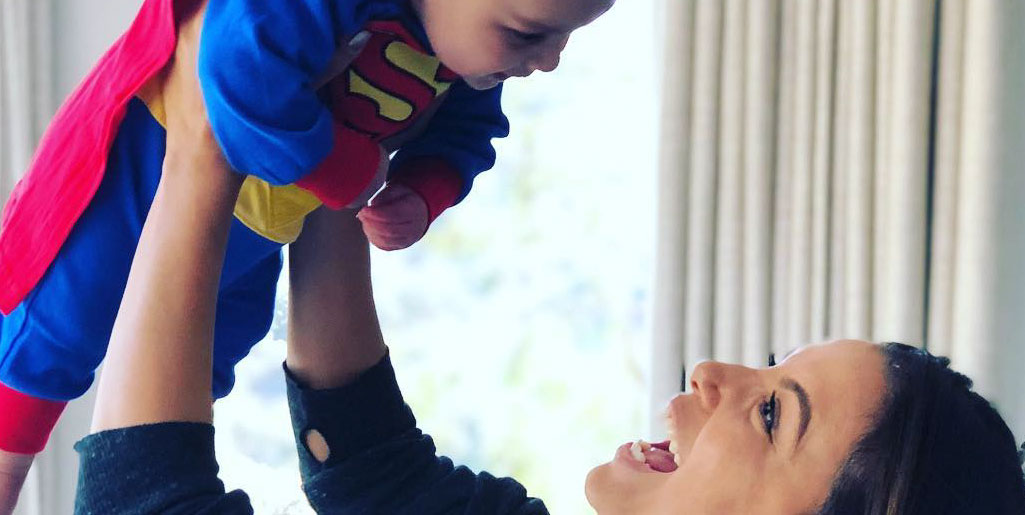 Eva Longoria and her son Santiago kick off Halloween celebrations