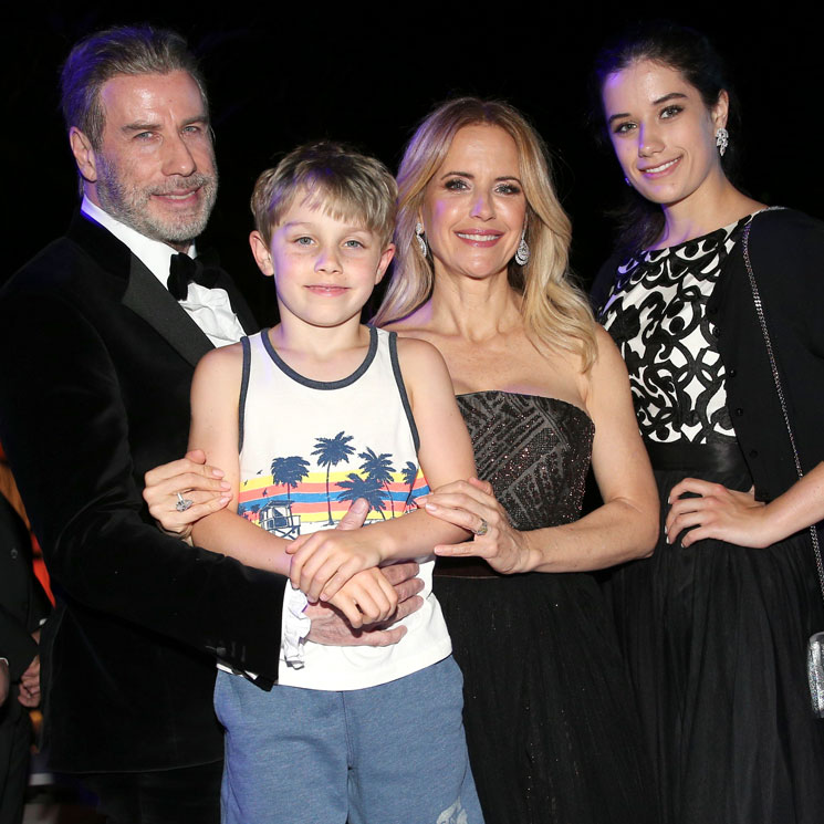 John Travolta shares rare family photo with both of his lookalike kids