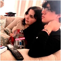 Marc Anthony's son Cristian and his girlfriend snuggle up during ultimate sofa date