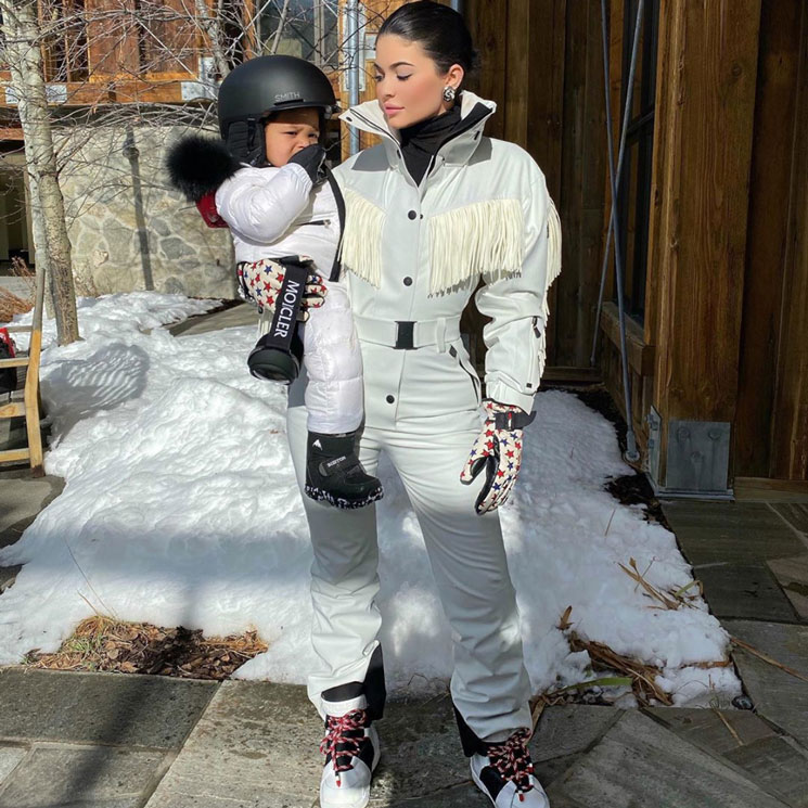 Go baby go! Kylie Jenner's one-year-old daughter Stormi is a snowboarding master