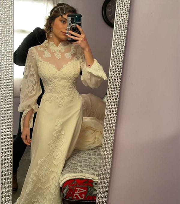 Sofía Castro se viste de novia para la serie de Malverde