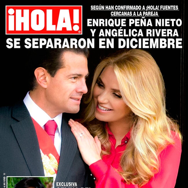 En ¡HOLA! México: El expresidente Enrique Peña Nieto y Angélica Rivera, separados desde diciembre