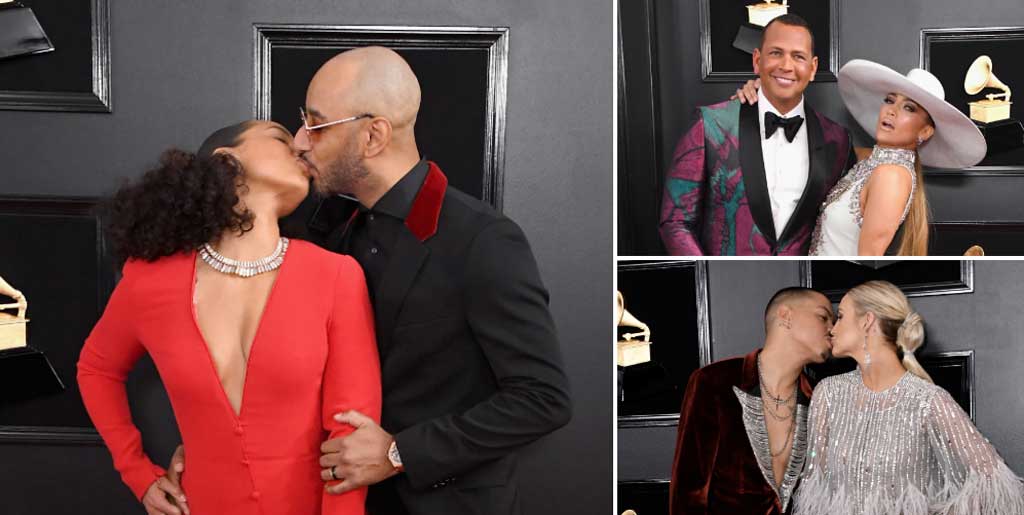 J-Rod, Cardi B, Offset y más parejas en la red carpet de los Grammy Awards 2019