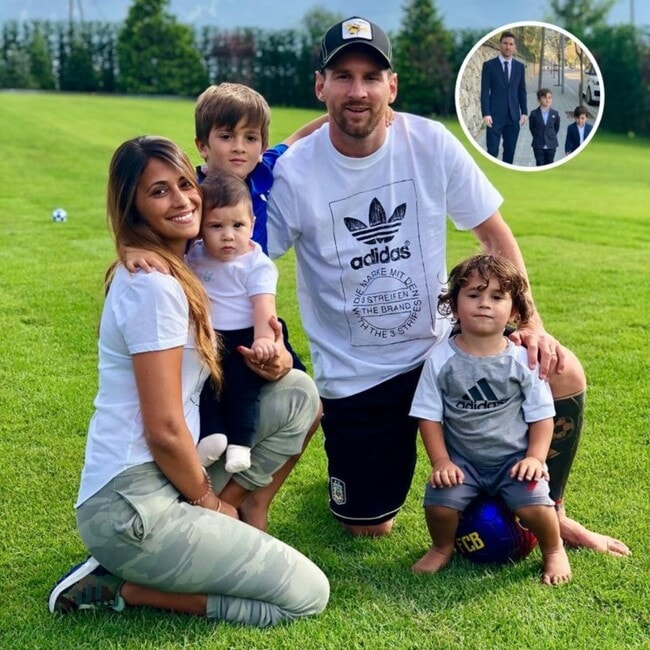 ¡Son igualitos! Leo Messi y la foto junto a sus hijos que demuestra que comparten estilo