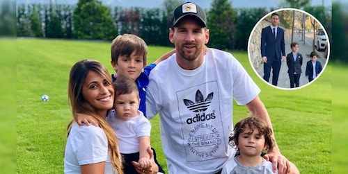 ¡Son igualitos! Leo Messi y la foto junto a sus hijos que demuestra que comparten estilo