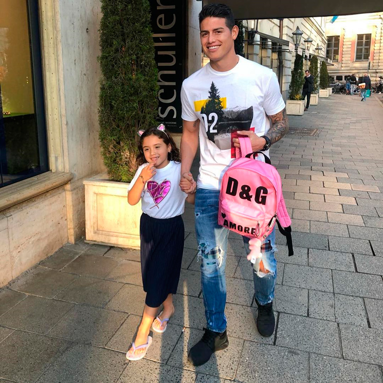 James Rodríguez y su hija Salomé