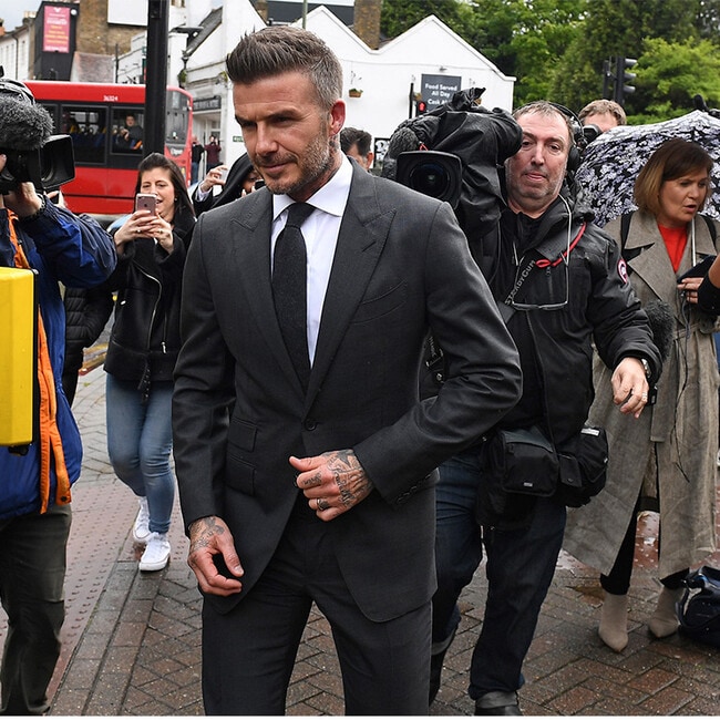David Beckham y su elegante manera de llegar a la corte a recibir una sentencia 