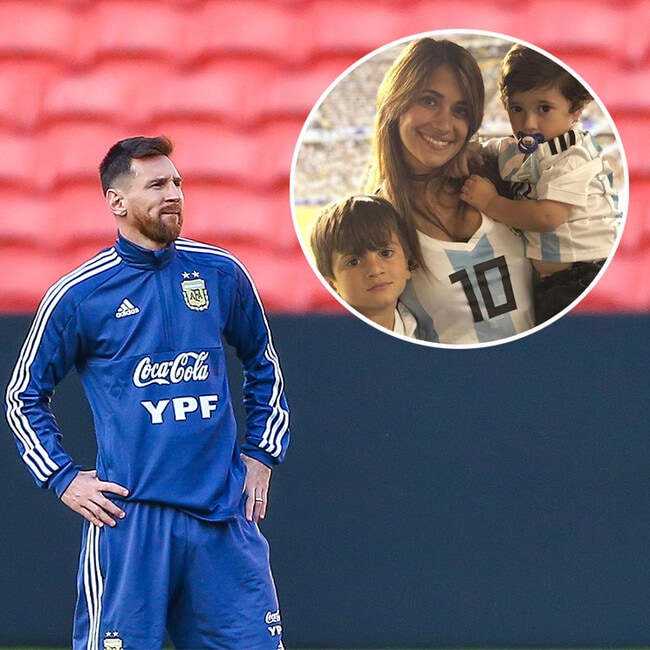 Leo Messi celebra por partida doble junto a su familia