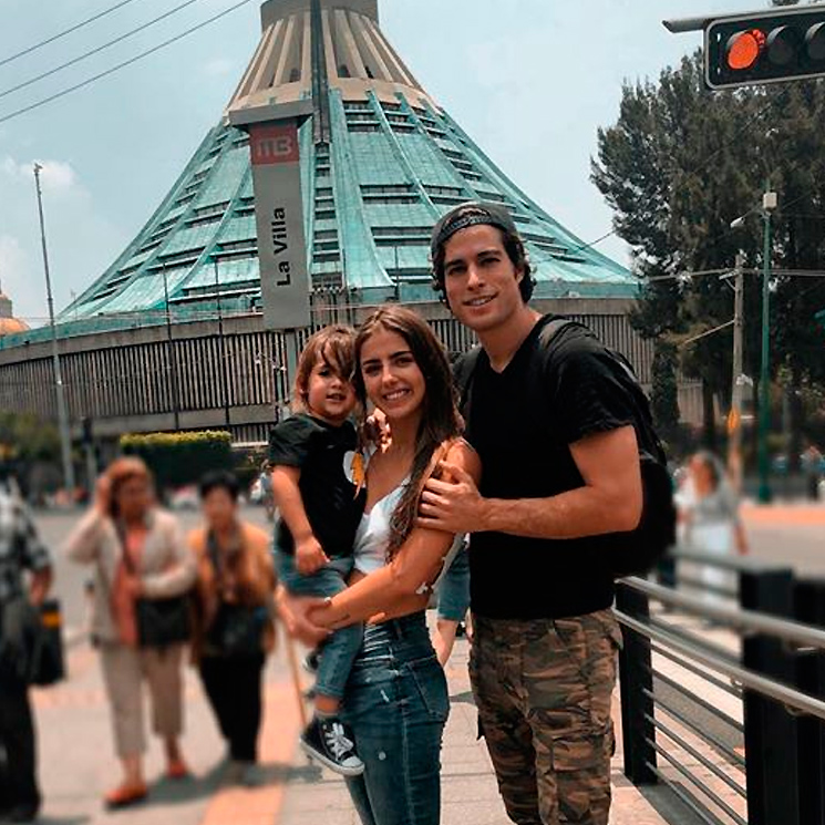 Michelle Renaud y su hijo Marcelo visitan la Basílica de Guadalupe con Danilo Carrera