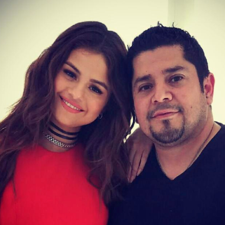 Selena Gómez y su papá