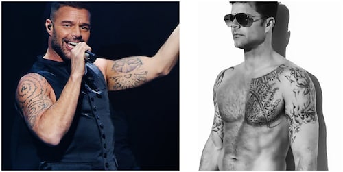 Ricky Martin muestra su lado espiritual a través de sus tatuajes