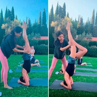 Los Beckham practican yoga en familia durante sus vacaciones por Italia, ¡tienes que verlo!