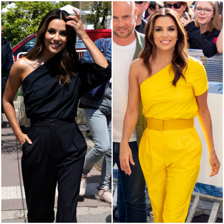 El look que Eva Longoria usó en dos colores distintos en Cannes