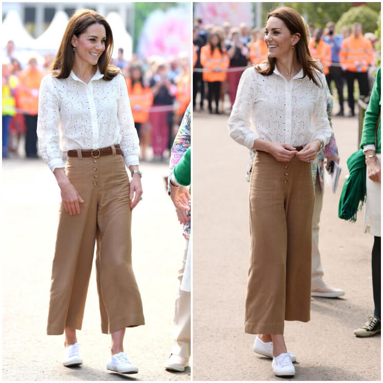 Kate Middleton también se une a la tendencia de los pantalones anchos