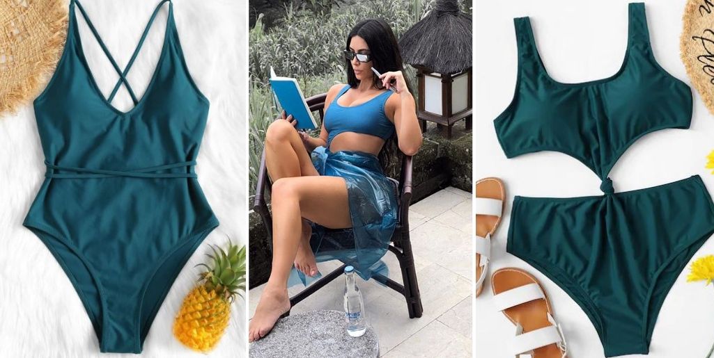 Este verano luce un 'teal swimsuit' al estilo de Kim Kardashian
