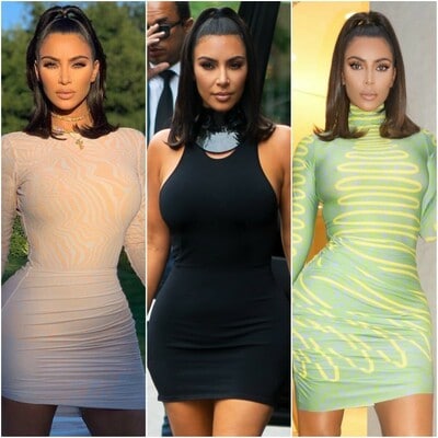 Minivestidos entubados, la nueva gran obsesión de Kim Kardashian
