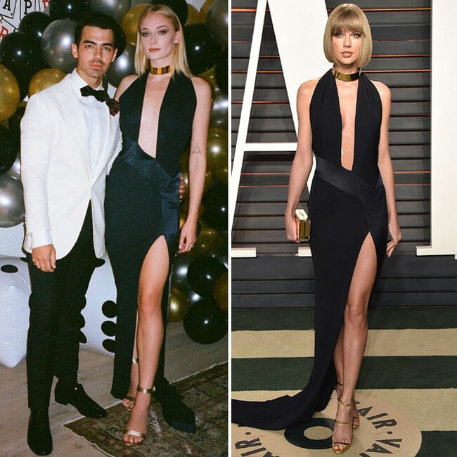 Taylor Swift, Sophie Turner y el vestido 'chica Bond' que las unió