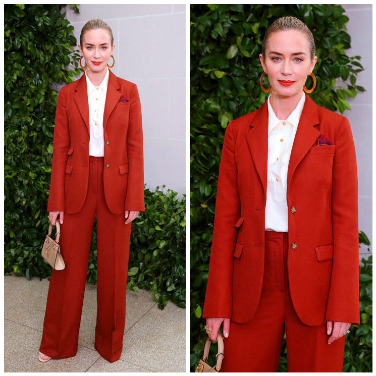 Los pantsuits siguen en tendencia, así lo demuestra Emily Blunt