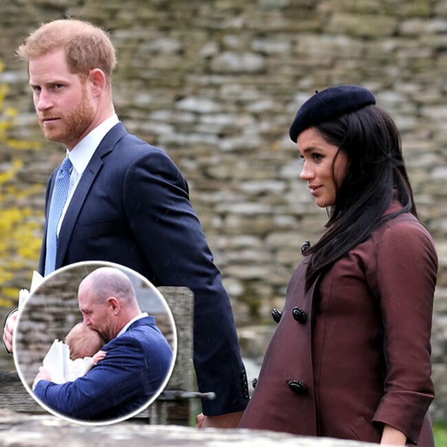 ¡Sorpresa! Meghan Markle y el Príncipe Harry asisten a un bautizo familiar