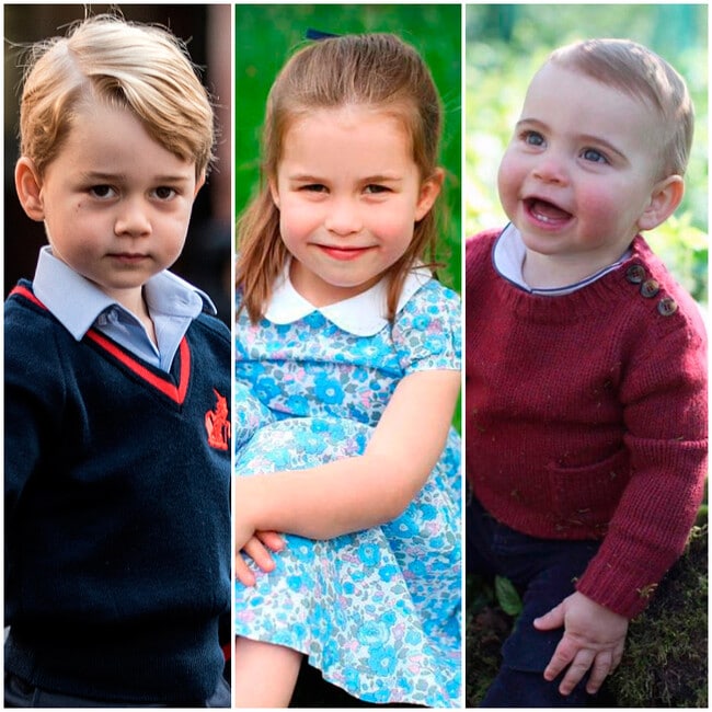 Los encantadores nietos de la princesa Diana: George, Charlotte, Louis y Archie