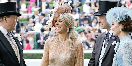 La reina Máxima gana las apuestas de estilo con su sombrero en Royal Ascot