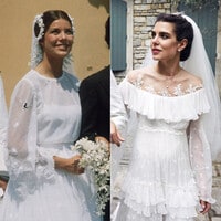 Carlota Casiraghi se inspira en su mamá, la princesa Carolina de Mónaco, para su tercer vestido de novia
