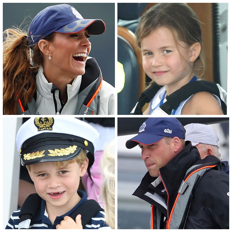 El príncipe George y la princesa Charlotte ven a sus padres competir en una carrera de vela