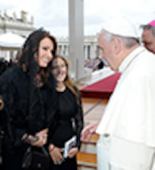 Angélica Rivera, una elegante Primera Dama de visita en el Vaticano