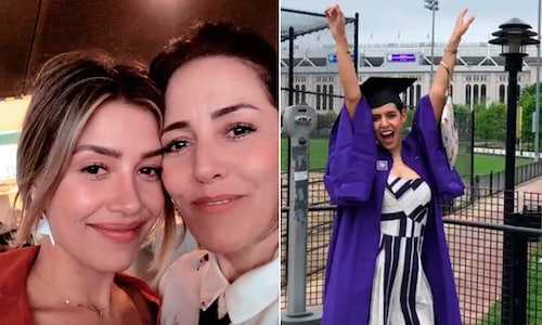 Michelle y Stephanie Salas celebran la graduación de Camila Valero