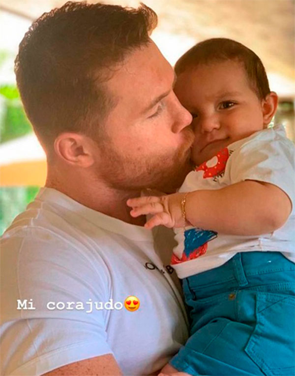 Saúl Canelo y su único hijo varón