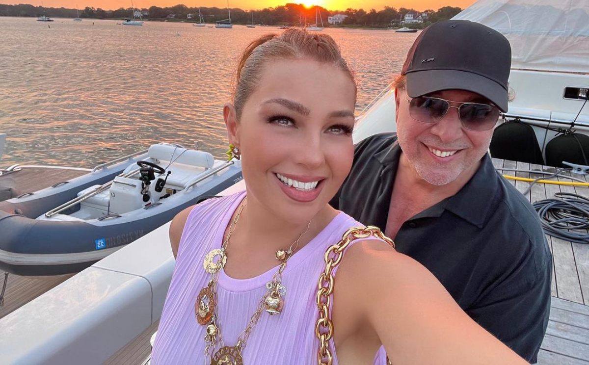 Thalía y su esposo Tommy Mottola