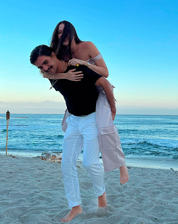 América Fernández y su novio