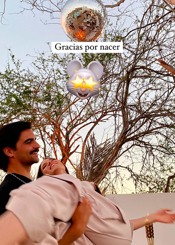 América Fernández y su novio