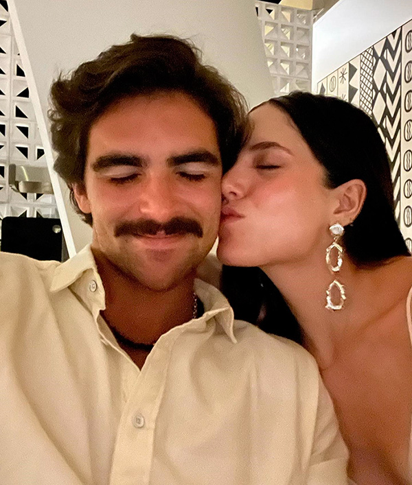 América Fernández y su novio