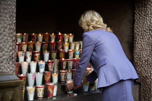 Jill Biden en la Basílica de Guadalupe