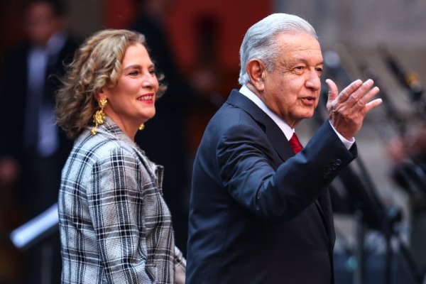 Andrés Manuel López Obrador y Beatriz Gutiérrez Müller