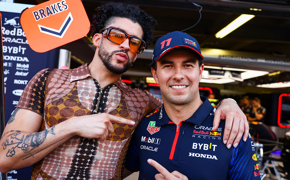 Bad Bunny y Checo Pérez