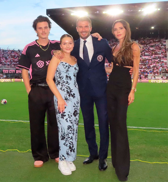 Harper, Victoria y David Beckham