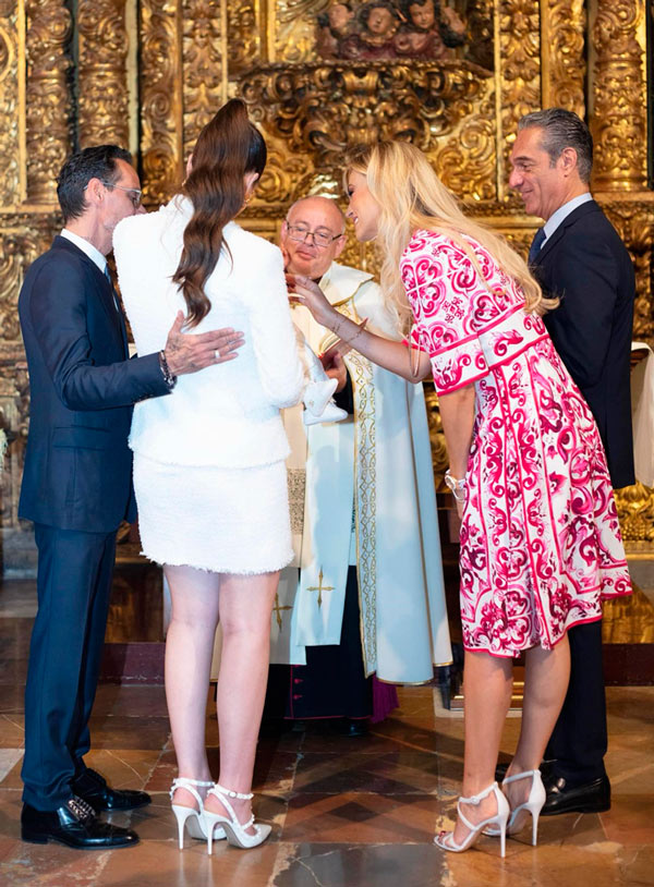 Marc Anthony, Nadia Ferreira y Carlos Slim Domit