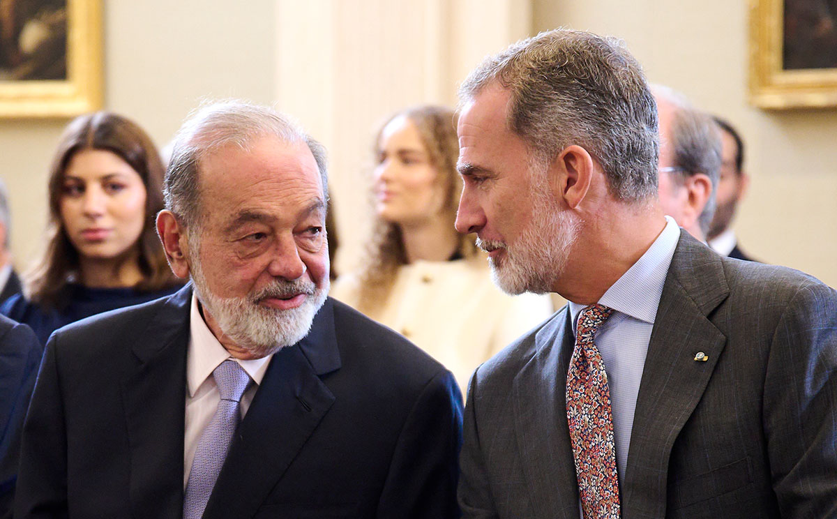 Carlos Slim y el Rey Felipe