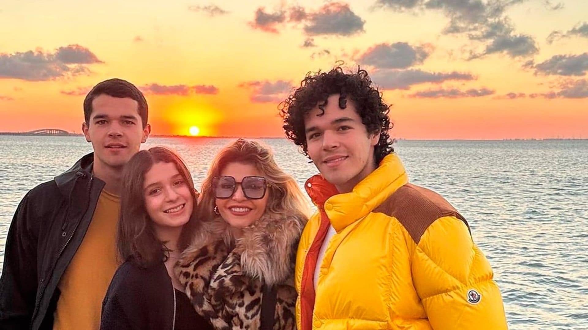 La emoción de Itatí Cantoral en su primer viaje del año junto a sus hijos