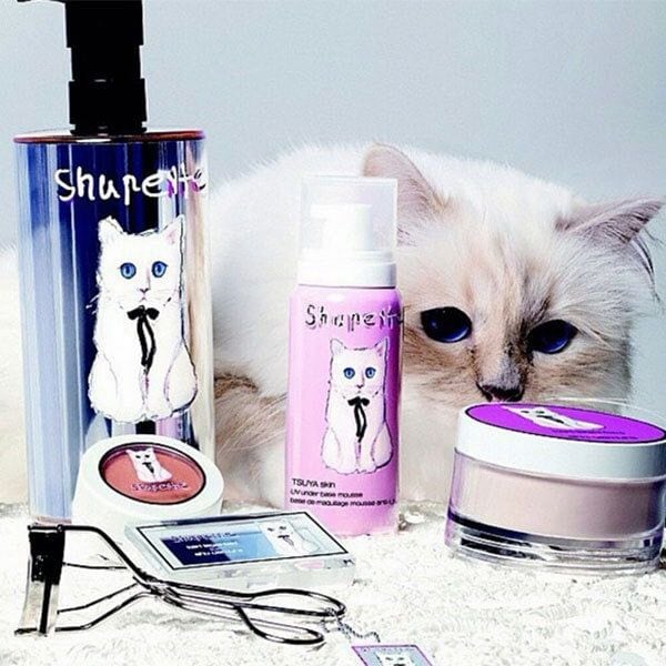 Me-wow! Karl Lagerfeld's cat-inspired beauty collection for Shu Uemura