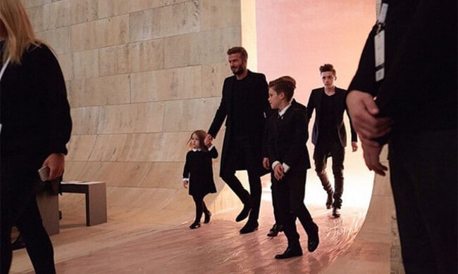 Harper Beckham shows North West how to work the front row