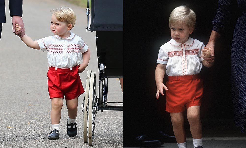 Prince George channels dad Prince William at royal christening