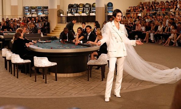 Kendall Jenner wears bridal couture at star-studded Chanel show