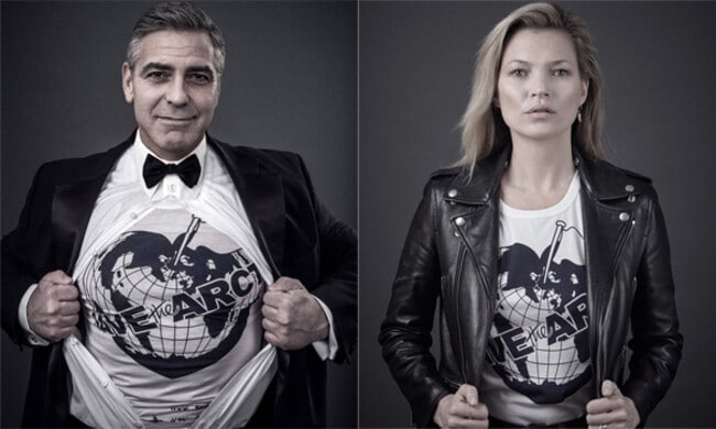 Kate Moss, George Clooney and Sienna Miller join forces for Vivienne Westwood