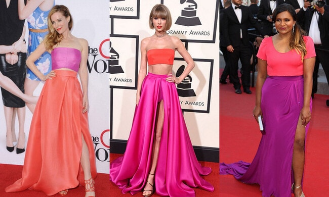 Pink and orange gowns: Stars who have worn Taylor Swift's GRAMMY color scheme