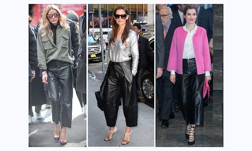 Get the look: Queen Letizia and Olivia Palermo's cropped leather pants