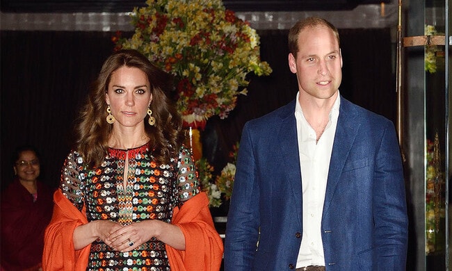 Kate Middleton wears patterned Tory Burch dress for first night out with Bhutan's royals