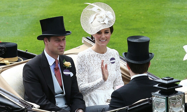 Kate Middleton makes her Royal Ascot debut in white lace Dolce & Gabbana dress